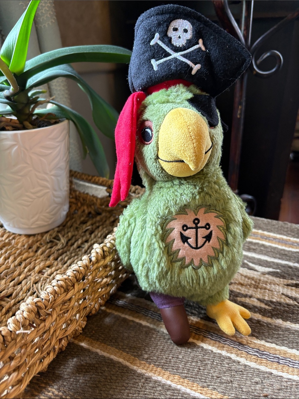 Disney Pirates of the Caribbean Peg Leg Pete Parrot Plush